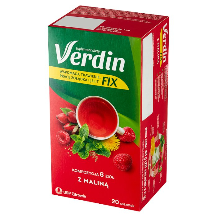 Verdin Fix z maliną 20 saszetek