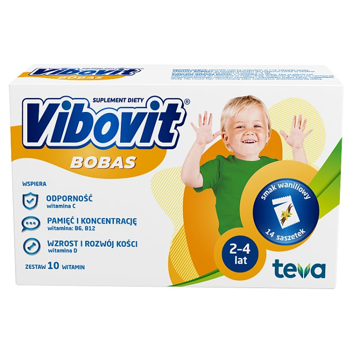 Vibovit Bobas waniliowy saszetki, 14 szt.