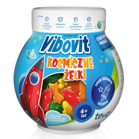 Vibovit Kosmiczne Żelki o smaku owocowym, 50 szt.