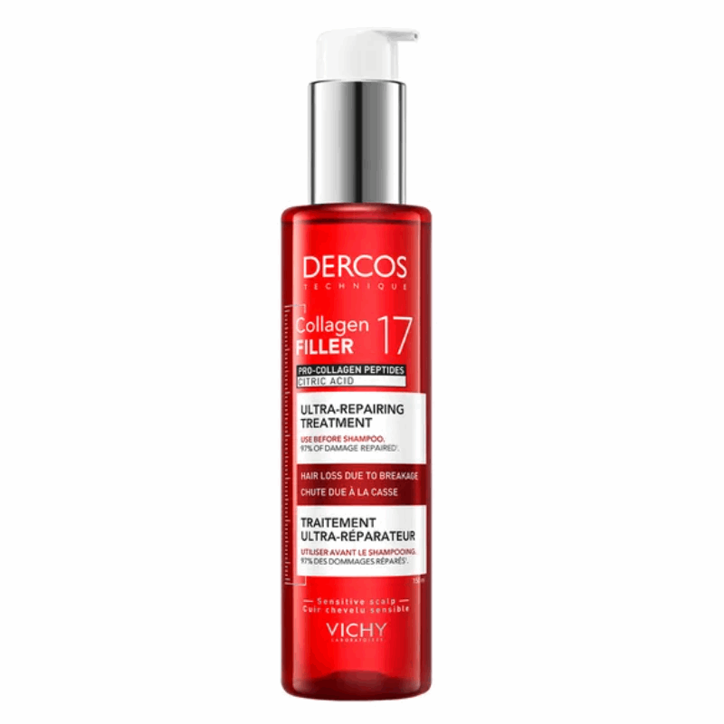 Vichy Dercos Collagen 17 Filler Ultra-regenerująca kuracja przed szamponem, 150 ml
