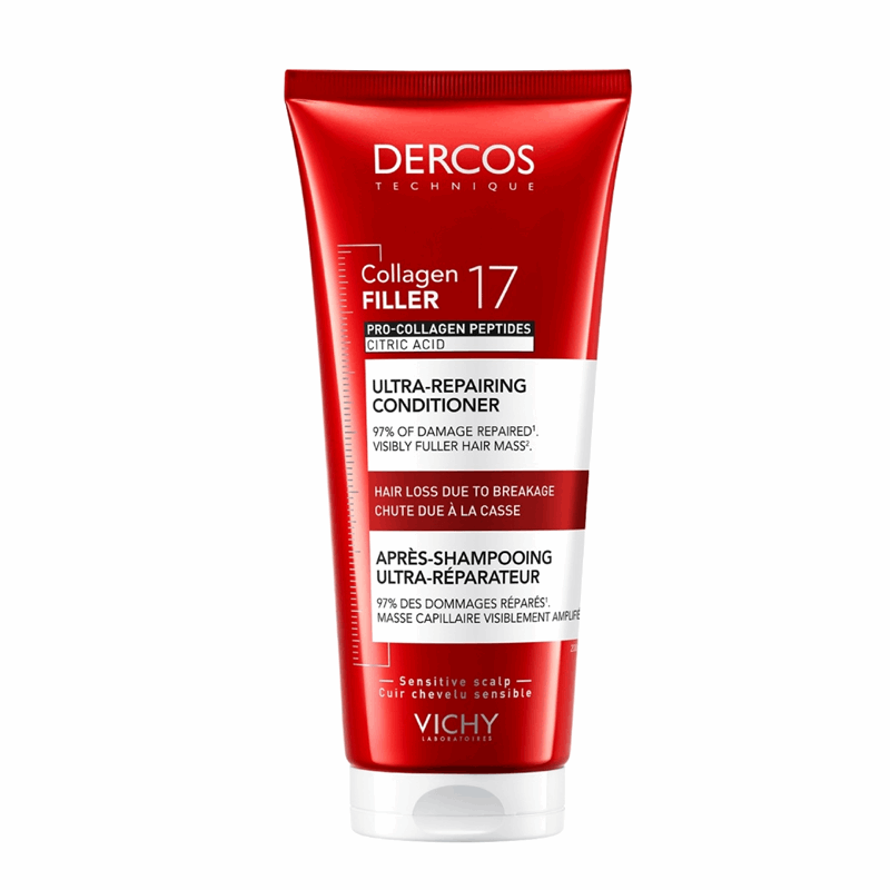 Vichy Dercos Collagen 17 Filler Ultra-regenerująca odżywka do włosów, 200 ml