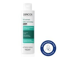 Vichy Dercos Oil Correct szampon do włosów przetłuszczających się, 200 ml