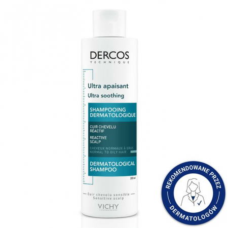 VICHY Dercos Ultrakojący szampon do włosów normalnych i przetłuszczających się 200 ml