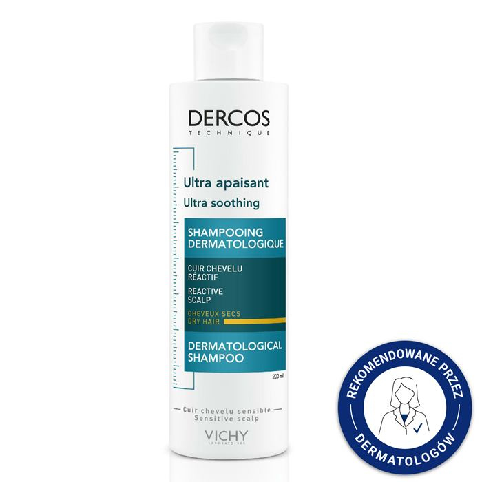 Vichy Dercos ultrakojący szampon do włosów suchych, 200 ml