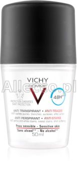 VICHY HOMME Dezodorant w kulce przeciw plamom 48 h 50 ml
