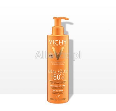 Vichy Ideal Soleil mleczko do twarzy i ciała przeciw piaskowi, spf50, 200 ml