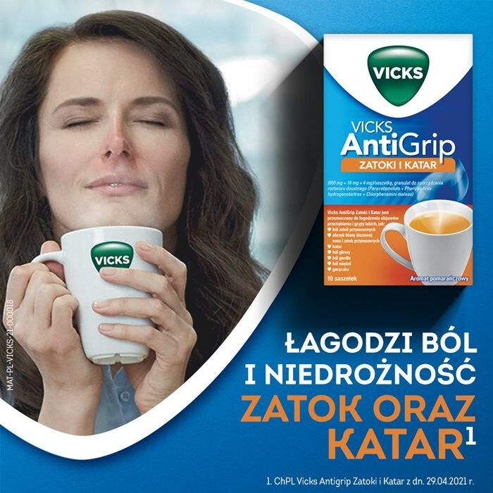 Vicks AntiGrip Zatoki i Katar  10 sasz.