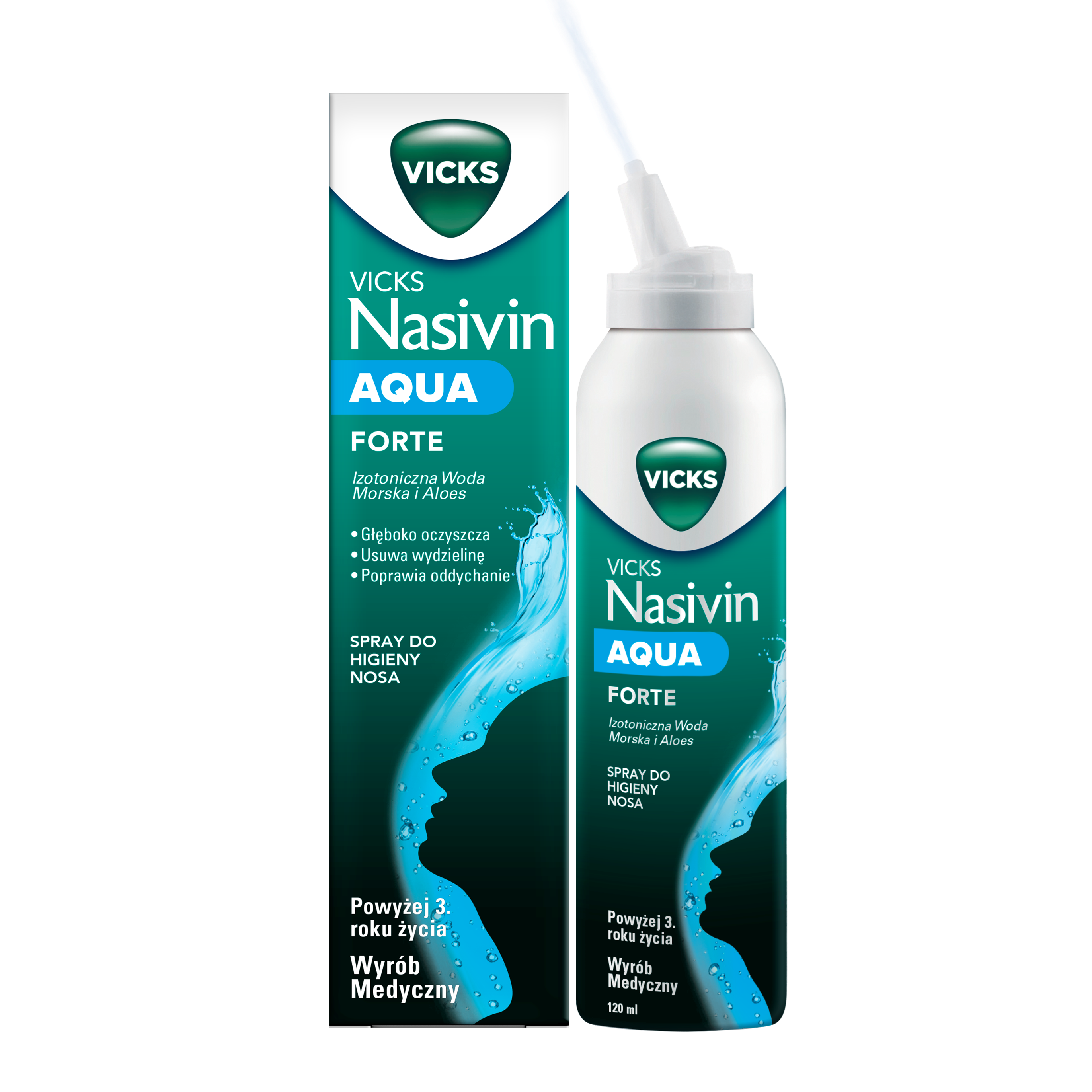 Vicks Nasivin Aqua Forte spray do nosa, 120 ml