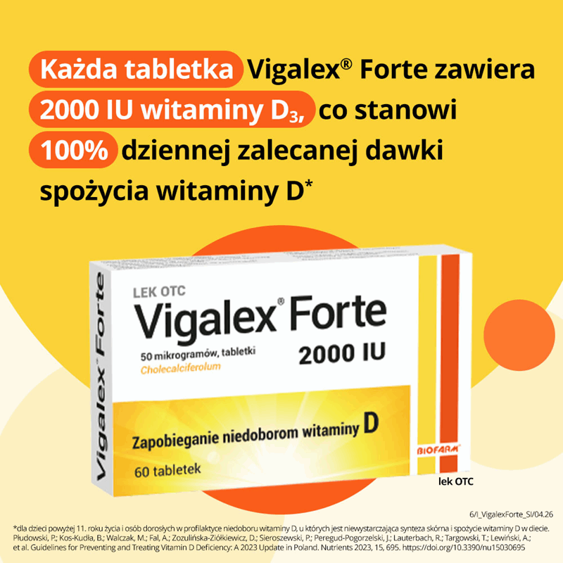 Vigalex Forte 2000 IU tabletki, 60 szt.