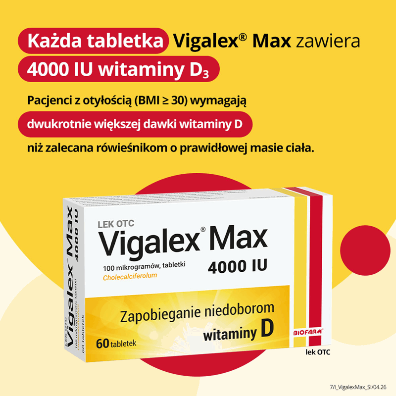 Vigalex Max 4000 IU tabletki, 60 szt.