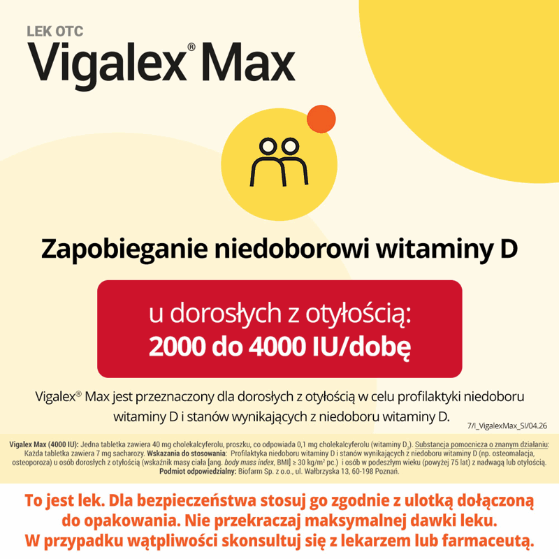 Vigalex Max 4000 IU tabletki, 60 szt.