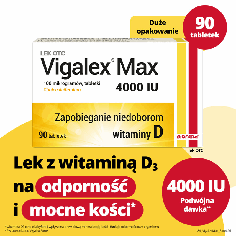Vigalex Max 4000 IU tabletki, 90 szt.