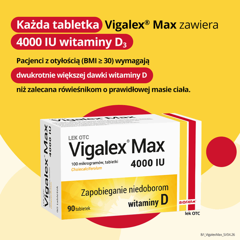 Vigalex Max 4000 IU tabletki, 90 szt.