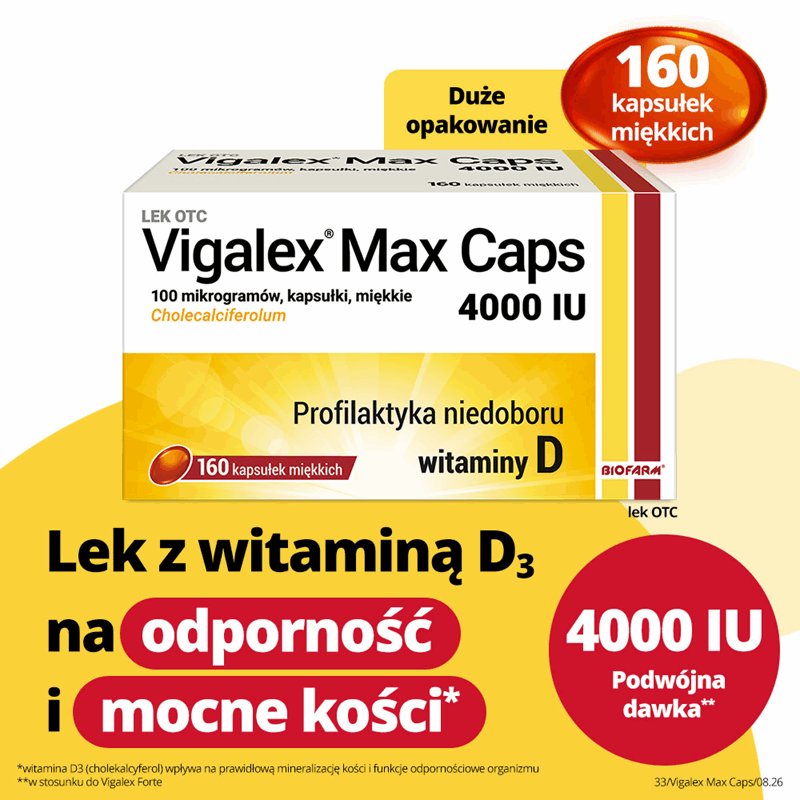 Vigalex Max Caps 4000 IU kapsułki miękkie, 160 szt.