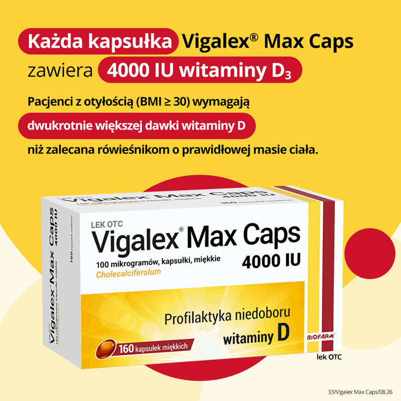 Vigalex Max Caps 4000 IU kapsułki miękkie, 160 szt.