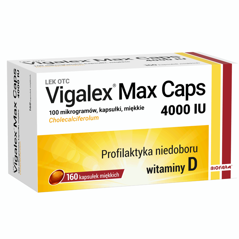 Vigalex Max Caps 4000 IU kapsułki miękkie, 160 szt.