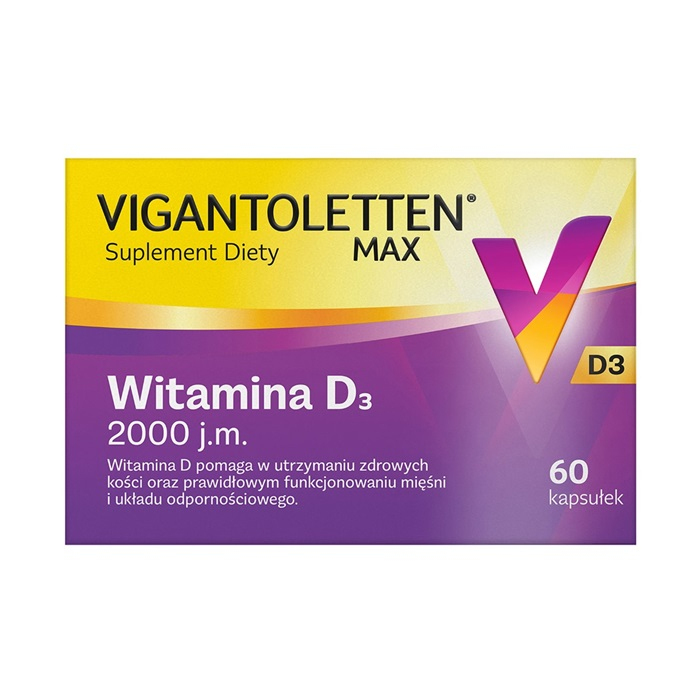 Vigantoletten Max 2000 j.m. 60 kapsułek