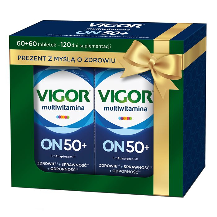 Vigor Multiwitamina ON 50+ witaminy i minerały dla mężczyzn tabletki, 60 + 60 szt.