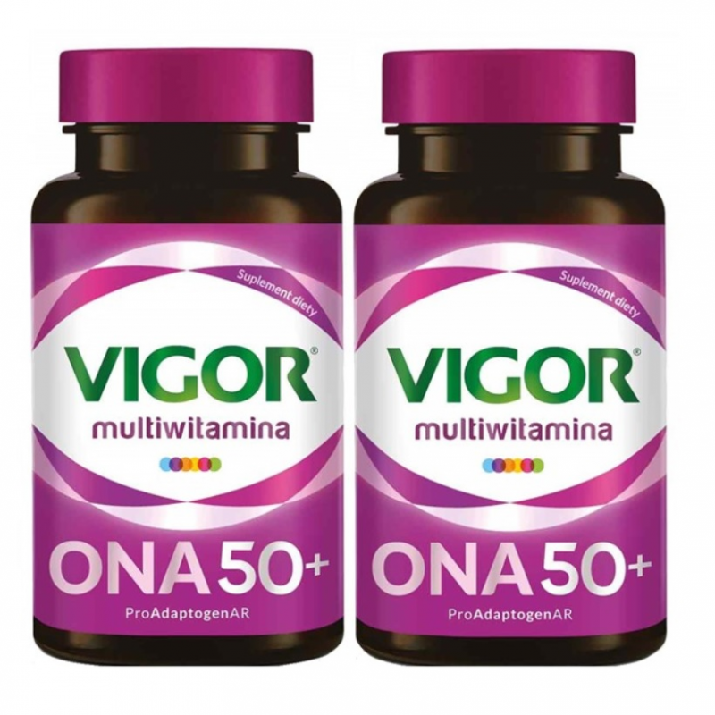 Vigor Multiwitamina ONA 50+ tabletki dla kobiet z adaptogenami, 60 + 60 szt.