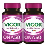 Vigor Multiwitamina ONA 50+ tabletki dla kobiet z adaptogenami, 60 + 60 szt.
