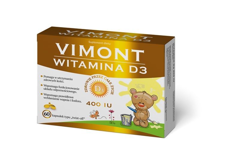 Vimont Witamina D3 400 jm kapsułki, 60 szt.