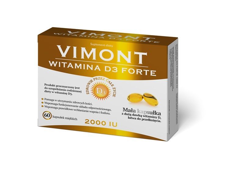 Vimont Witamina D3 Forte 2000 j.m. kapsułki, 60 szt.