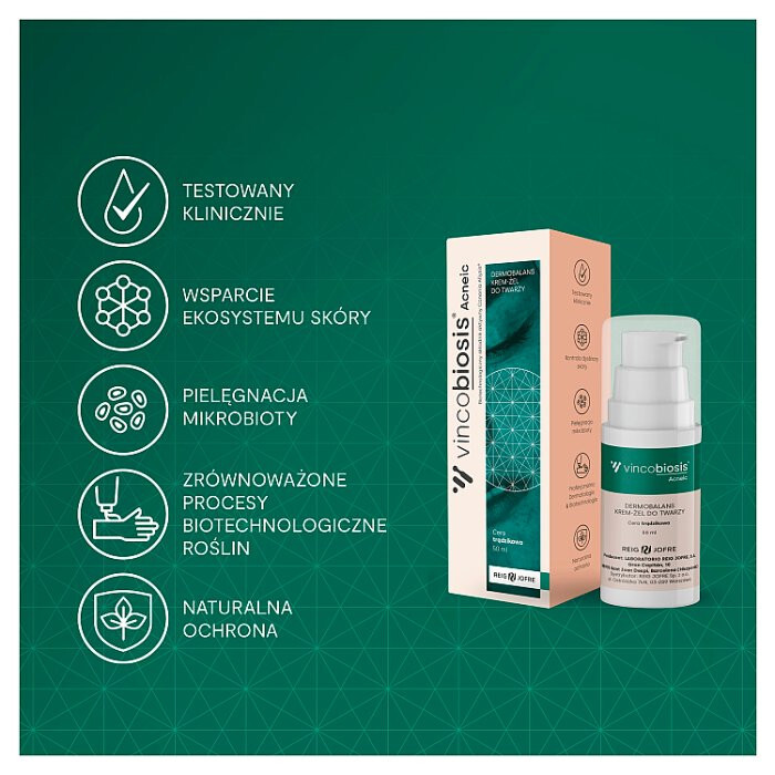 Vincobiosis Acneic Dermobalans krem-żel do twarzy, 50 ml
