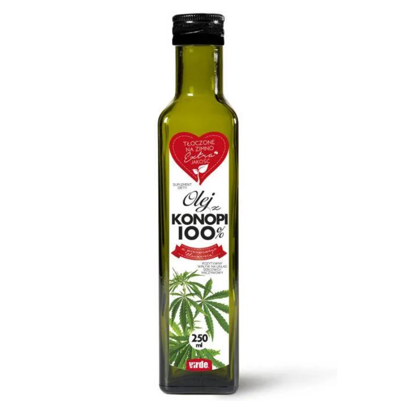 Virde Olej z konopi 100%, 250 ml