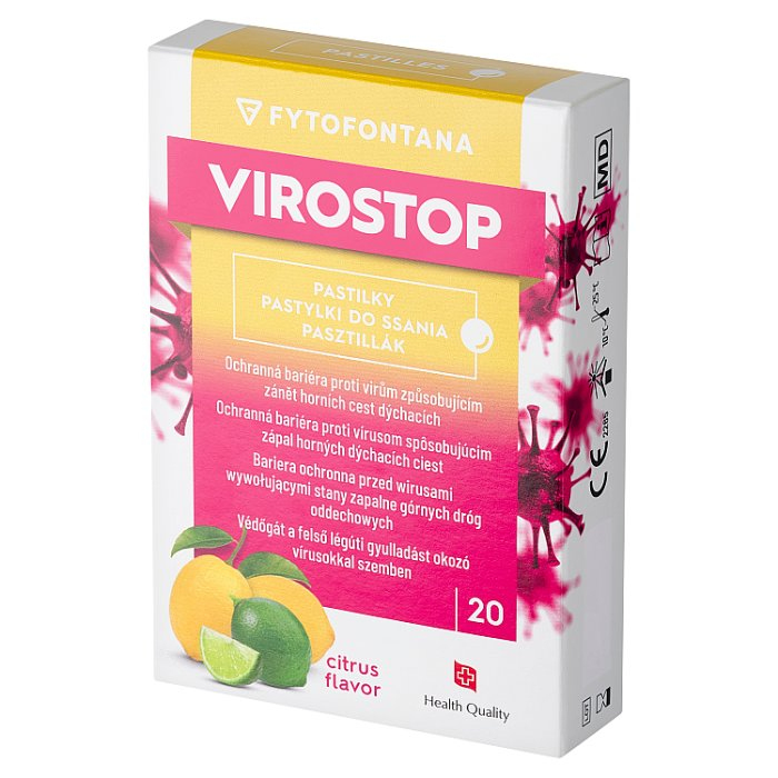 ViroStop pastylki do ssania o smaku cytrusowym, 20 szt.