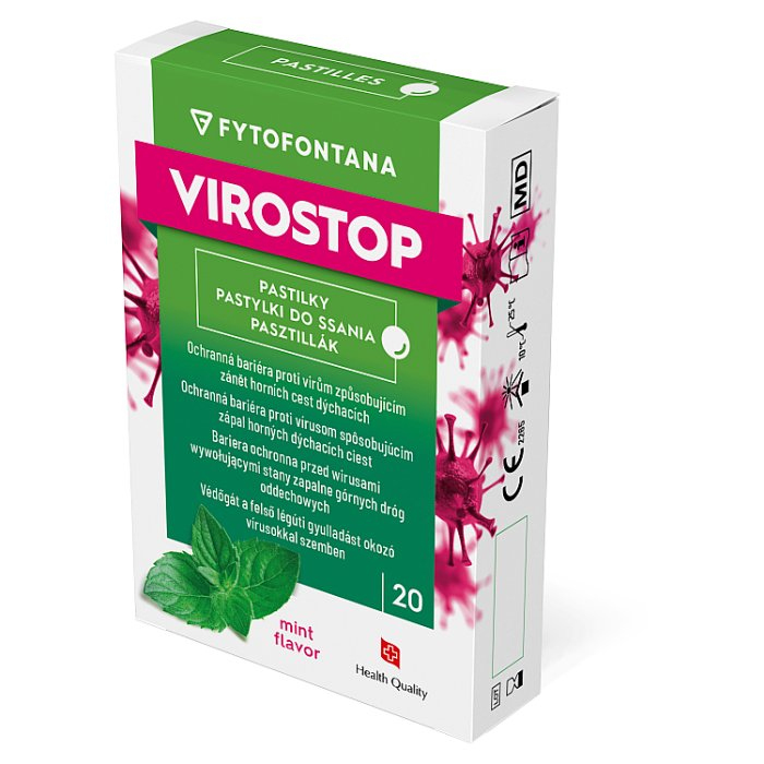ViroStop pastylki do ssania o smaku miętowym, 20 szt.