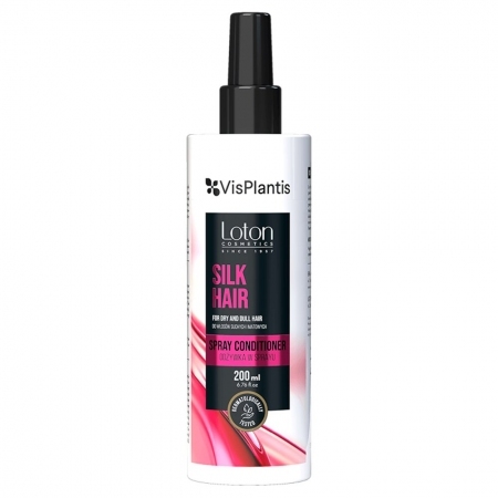 VIS PLANTIS LOTON Odżywka w sprayu do włosów suchych i matowych z jedwabiem 200 ml