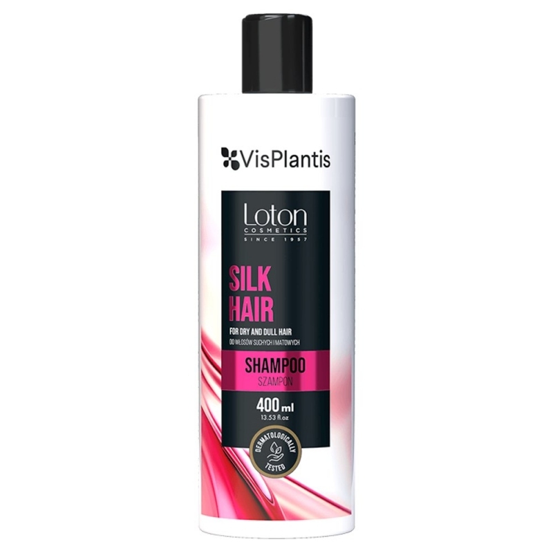 Vis Plantis Loton szampon do włosów suchych i matowych z jedwabiem, 400 ml
