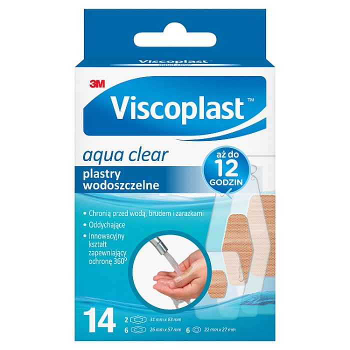 Viscoplast Aqua Clear zestaw plastrów wodoszczelnych, 14 szt.