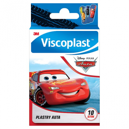 VISCOPLAST Auta Plastry dla dzieci 72mm x 25mm 10 szt.
