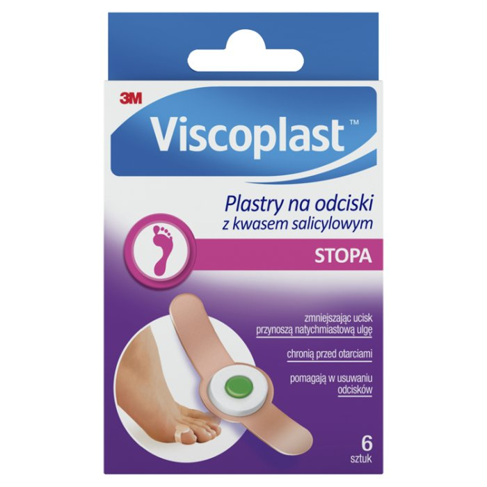 VISCOPLAST Plastry na odciski z kwasem salicylowym 6 szt.