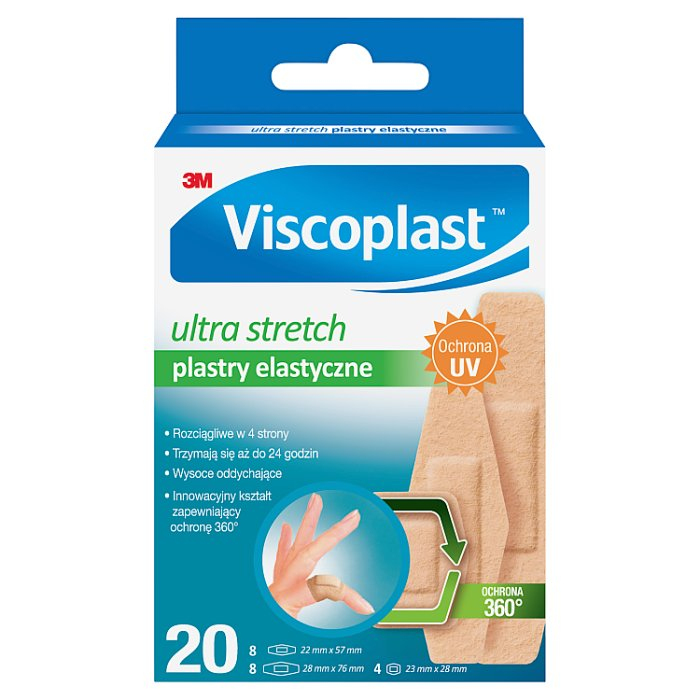 Viscoplast Plastry Ultra Stretch 3 rozmiary 20 szt.