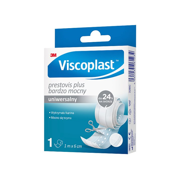 Viscoplast Prestovis Plus Bardzo Mocny Plaster do cięcia 1 m x 6 cm, 1 szt.