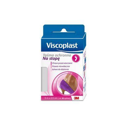 VISCOPLAST Taśma ochronna na stopę 5m x 2,5cm ok. 60 aplikacji