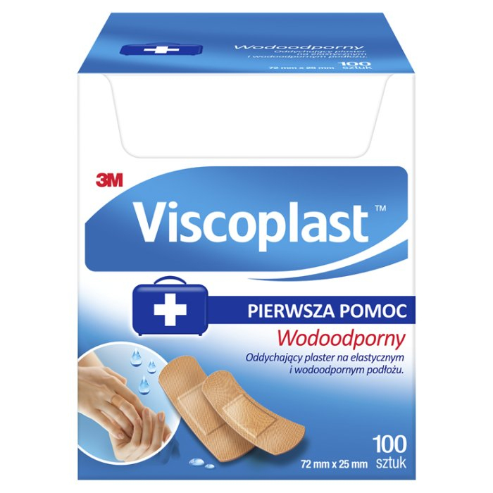 VISCOPLAST WODOODPORNY Plastry 72cm x 25mm 100 szt.