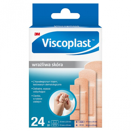 VISCOPLAST WRAŻLIWA SKÓRA Plastry 24 szt.