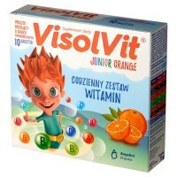 VisolVit Junior Orange musujący proszek o smaku pomarańczowym 10 saszetek