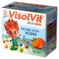 VisolVit Junior Orange musujący proszek o smaku pomarańczowym 30 saszetek