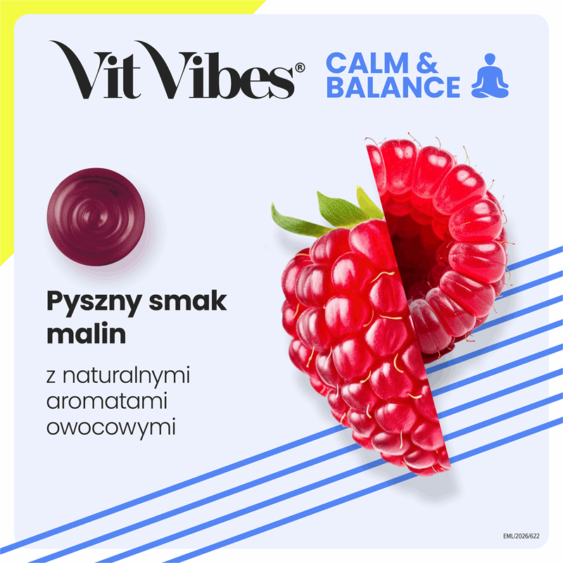 Vit Vibes Calm & Balance żelki o smaku malinowym, 60 szt.
