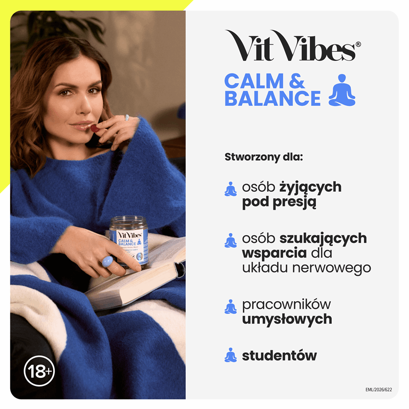 Vit Vibes Calm & Balance żelki o smaku malinowym, 60 szt.
