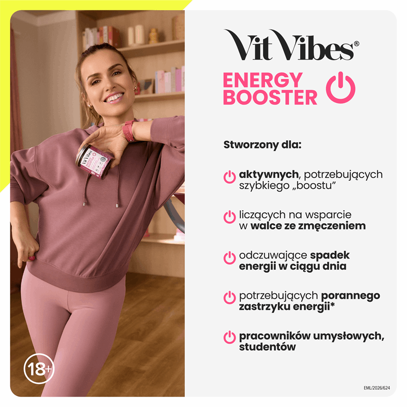 Vit Vibes Energy Booster żelki o smaku truskawkowym, 60 szt.