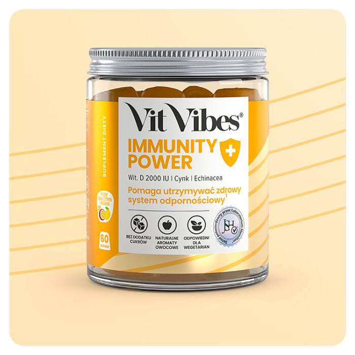 Vit Vibes Immunity Power żelki o smaku cytryna-marakuja, 60 szt.