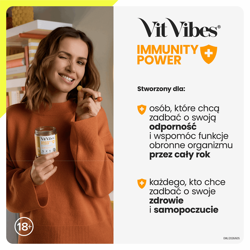 Vit Vibes Immunity Power żelki o smaku cytryna-marakuja, 60 szt.
