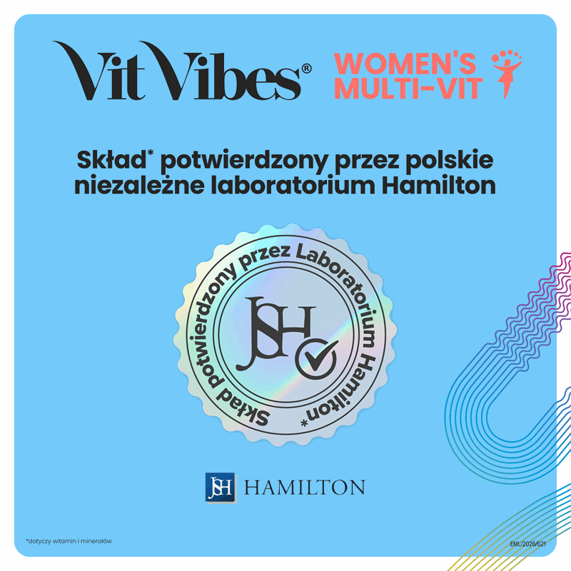 Vit Vibes Women's Multi-Vit żelki o smaku pomarańczy i mango, 60 szt.