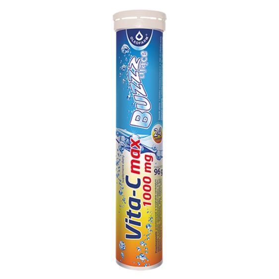 Vita-C Max 1000 Mg Buzzzujące tabletki, 24 szt.