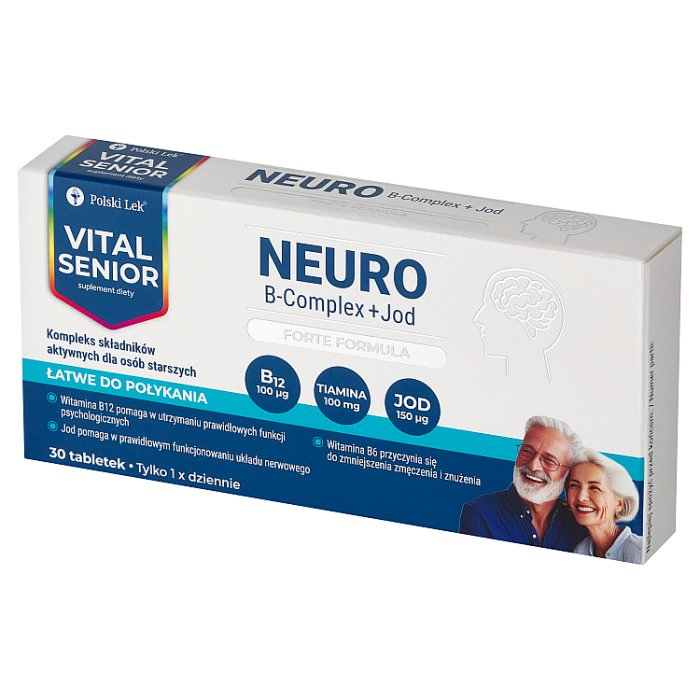 Vital Senior Neuro B-Complex + Jod tabletki, 30 szt.